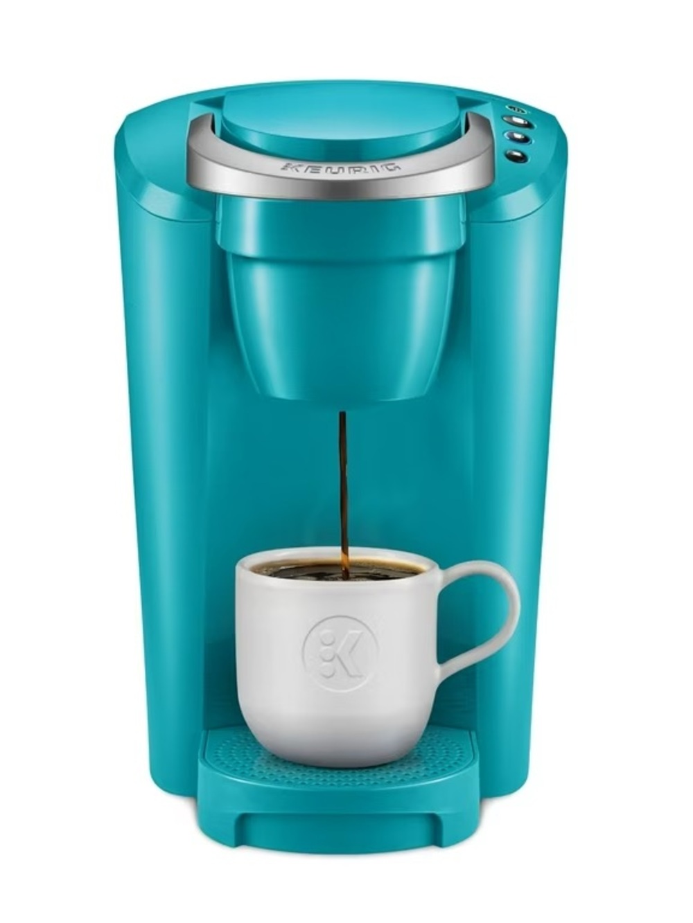 Keurig K-Compact Single-Serve K-Cup
Pod Coffee Maker in turquoise.